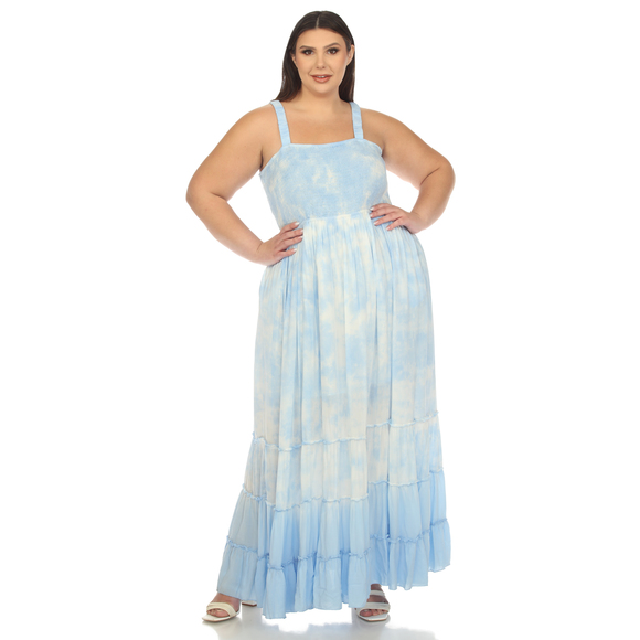 Plus Size Smocked Ruffle Maxi Dress - Picture 5 of 5